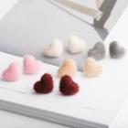 Pom Pom Heart Stud Earring
