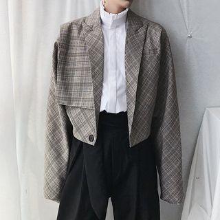 Patterned Lapel Blazer