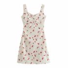 Sleeveless Cherry Print Dress