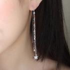 Star Fringed Sterling Silver Earring 1 Pair - Silver - One Size