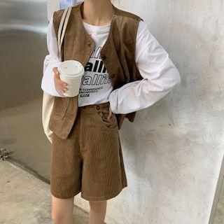Corduroy Vest / Shorts