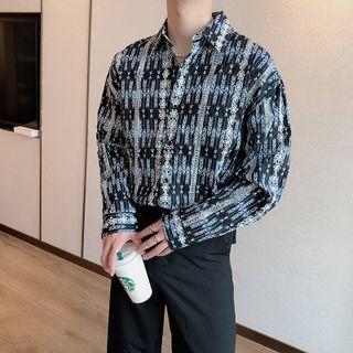 Long-sleeve Pattern Causal Shirt