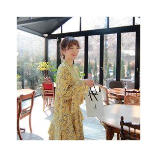 Tiered A-line Chiffon Dress
