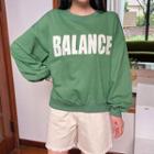 Balance Printed Oversized Sweatshirt