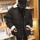 Fleece-lined Lapel Loose-fit Jacket