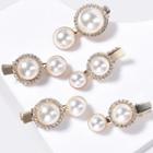 Wedding Faux Pearl Hair Clip White & Gold - One Size