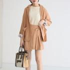 Set: Plain Blazer + A-line Skirt