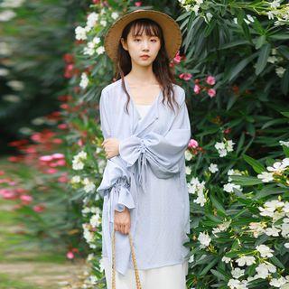 Ruffle Light Jacket Light Blue - One Size