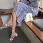 Chunky Low-heel Slingback Sandals