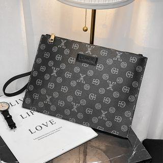 All Over Print Clutch Black - One Size