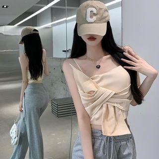 Tie-front Camisole Top / Drawstring Sweatpants