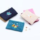 Embroidered Corduroy Coin Purse