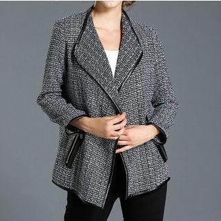 Patterned Open-front Coat