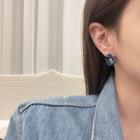 Cat Asymmetrical Alloy Earring 1 Pair - Asymmetric - Navy Blue - One Size