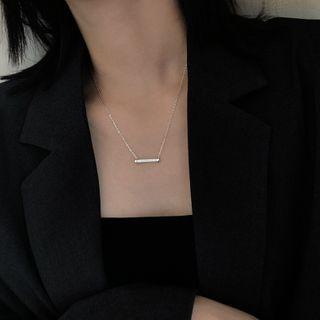 Bar Necklace 925 Silver - As Shown In Figure - One Size