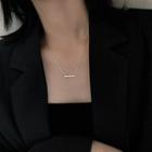 Bar Necklace 925 Silver - As Shown In Figure - One Size