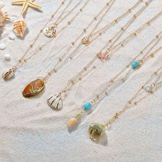 Shell & Gemstone Layered Necklace