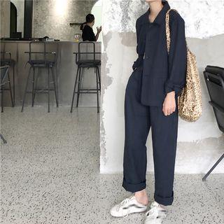 Plain Jacket / Plain Elastic-waist Pants