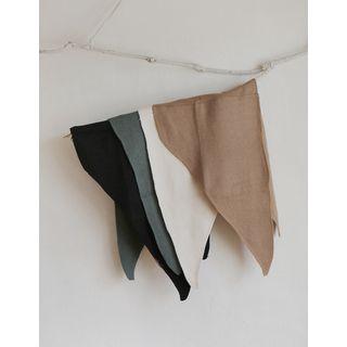 Wool Blend Triangle Knit Muffler