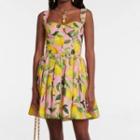 Lemon Print Sleeveless Mini Sundress