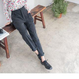 Frilled Trim High Waist Harem Pants