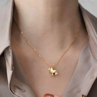 Lion Pendant Alloy Necklace Necklace - Does Not Fade - Gold - One Size