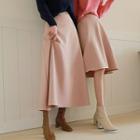 Plain Flare Skirt (midi / Long)