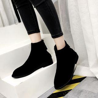 Suede Block Heel Ankle Boots