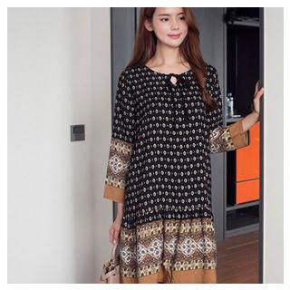 Color-block Patterned Dress