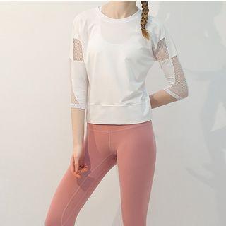 Set: Sport 3/4-sleeve Top + Yoga Pants