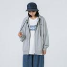Embroider Oversize Hooded Zip Jacket