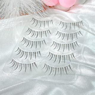 Set Of 5: False Eyelashes Black - 10mm