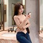 Turtle-neck Buckle-side Top