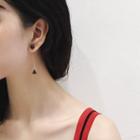 Leather Triangle Drop Earring