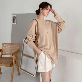 Linen Blend Over-fit Knit Top