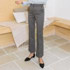 Checked Boot-cut Dress Pants