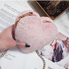 Furry Heart Crossbody Pouch