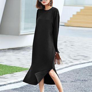 Side Slit Midi Knit Dress