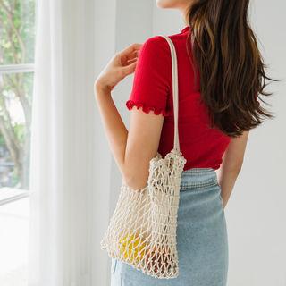 Frill-edge Slim-fit Top