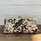 Floral Print Pouch White Floral - Black - One Size
