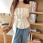 Shirred Side-tie Top