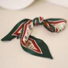 Floral Scarf Hair Tie 1 Pc - Floral Scarf Hair Tie - Pink & Green & Red - One Size