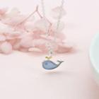 Alloy Whale Pendant Necklace Silver - One Size
