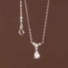 Rhinestone Pendant Sterling Silver Necklace Necklace - One Size