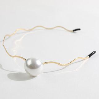 Faux Pearl Headband Faux Pearl - Gold - One Size