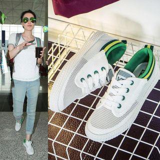 Canvas Cutout Sneakers