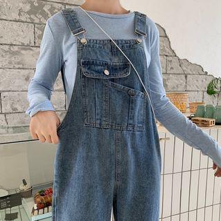 Pocketed Denim Jumpsuit