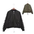 Loose-fit Lace-up Baseball Jacket