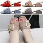 Buckled-detail Mules