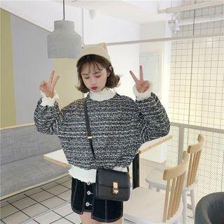 Frilled High Neck Pullover